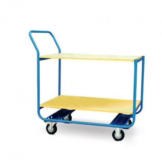 手推雙層平板小推車